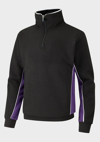 Quarter Zip Pullover Men/Boys Half Zipper Sweatshirt Solid Color with Side Panel Fashion 1/4 Zip Top