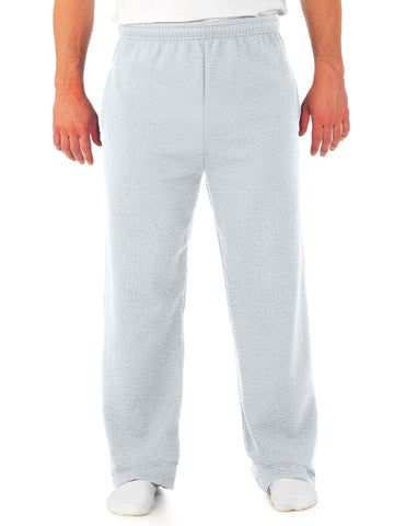 Men's Fleece Open/ Elastic Bottom Pocketed Sweatpants, up to Size 2XL