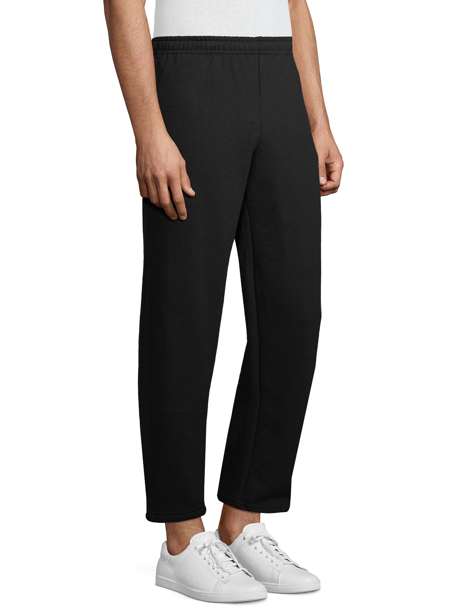 Men's Fleece Open/ Elastic Bottom Pocketed Sweatpants, up to Size 2XL